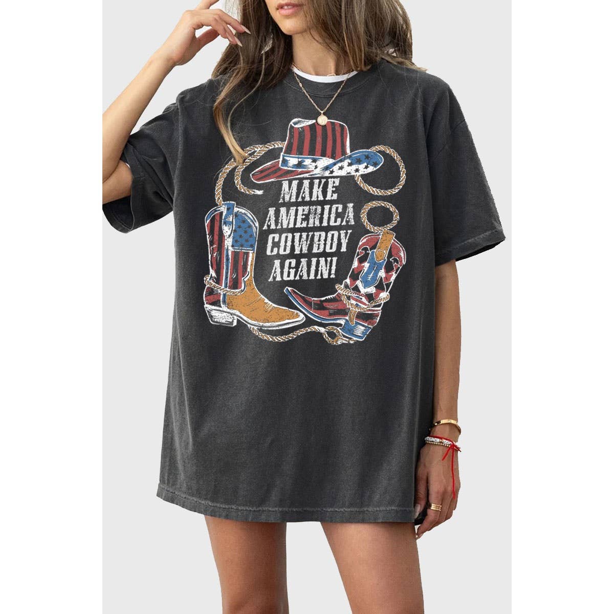 Make America Cowboy Again Oversized Tee