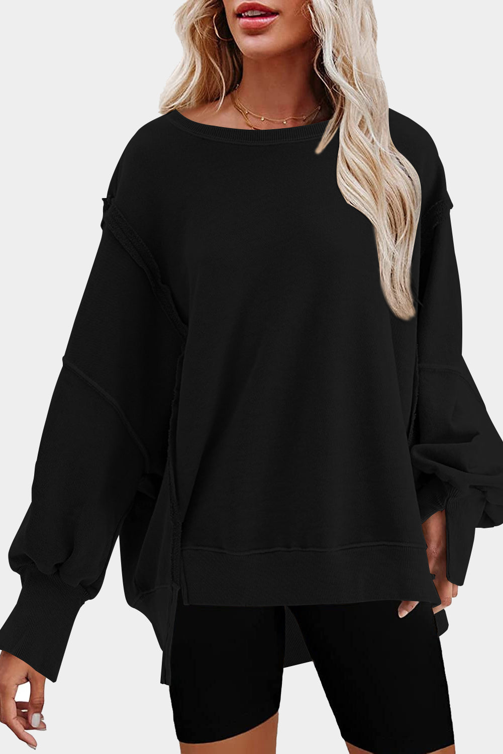 Black Oversized Sweatshirt