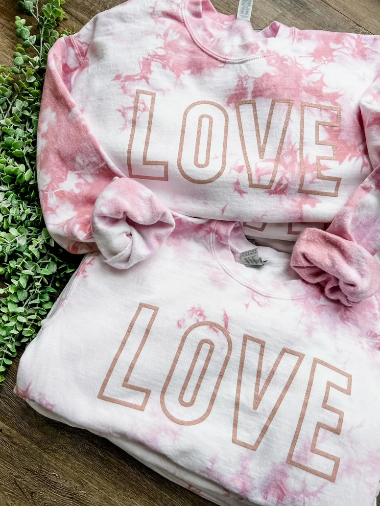 LOVE Tie-dye Sweatshirt