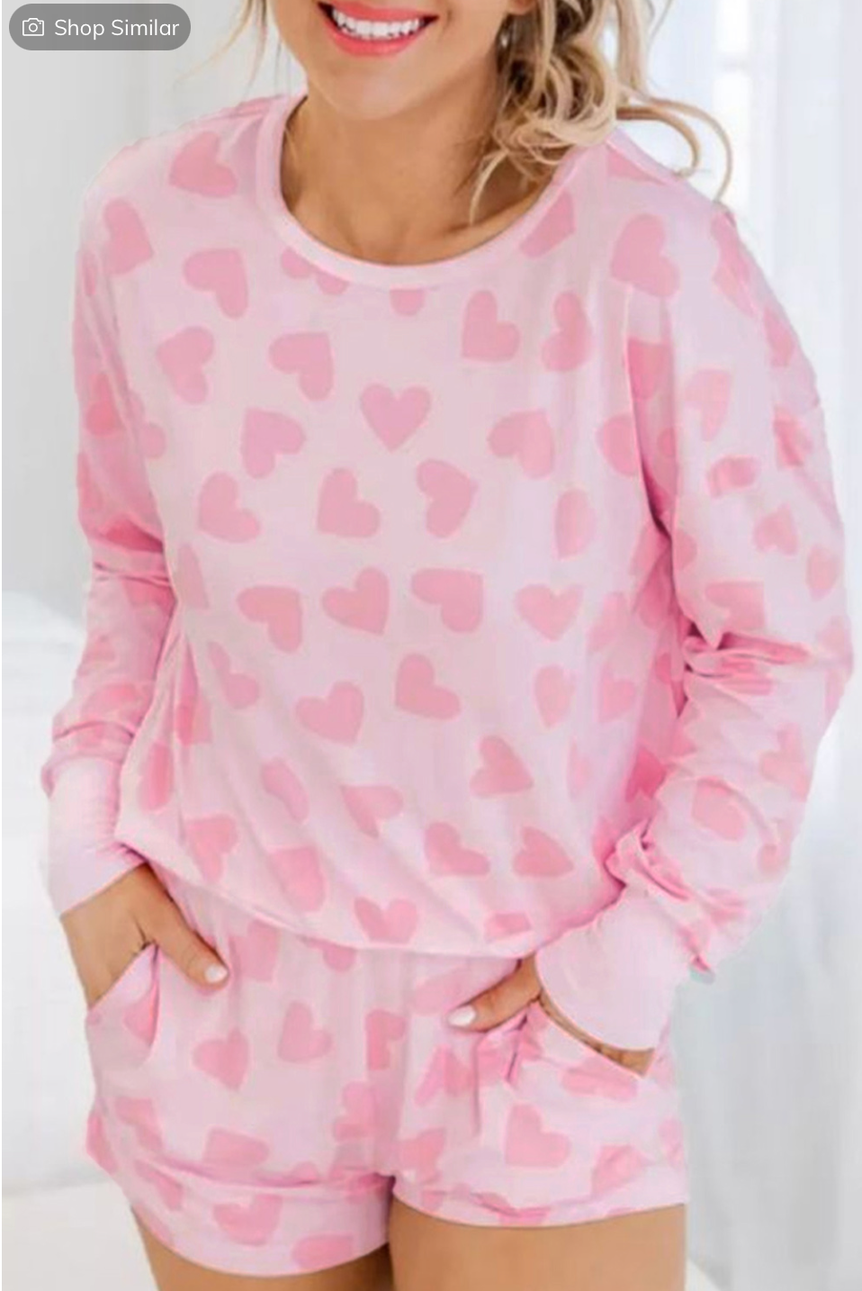 Pink Heart Pajama Set