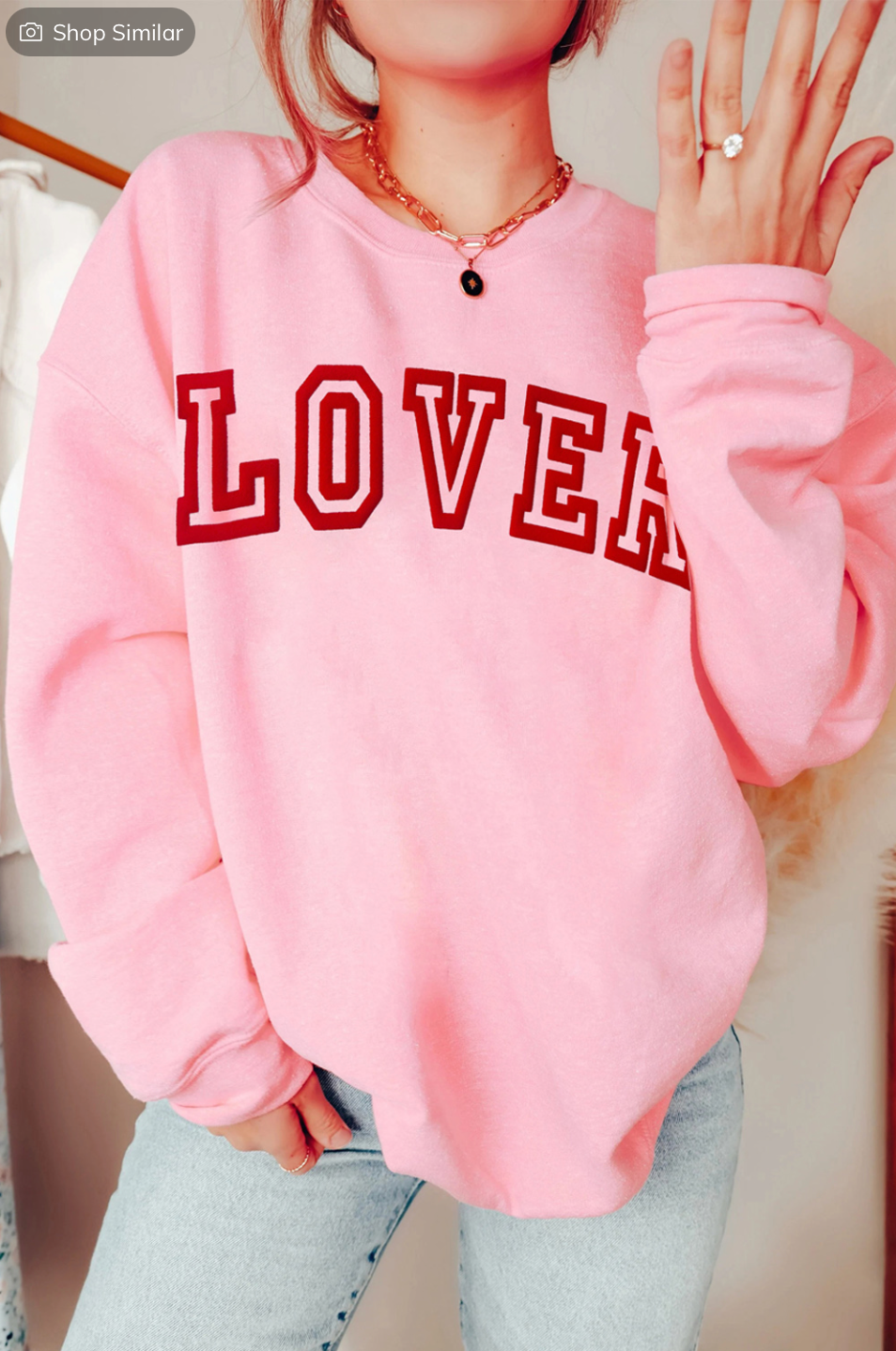 LOVER Pink Sweatshirt