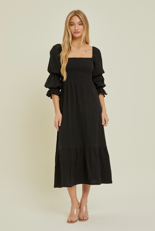 Ruffle Sleeve Maxi Dress