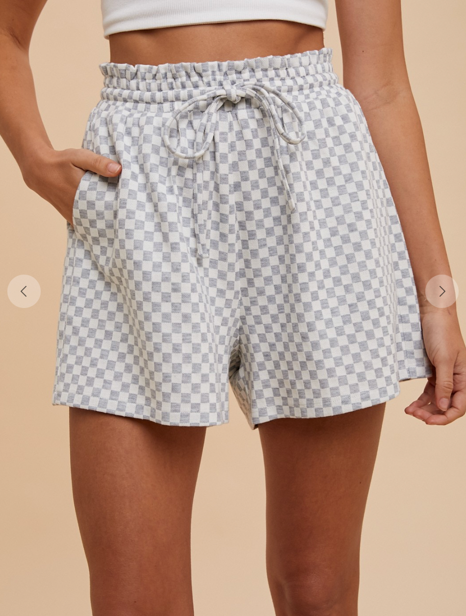 Grey Check Short