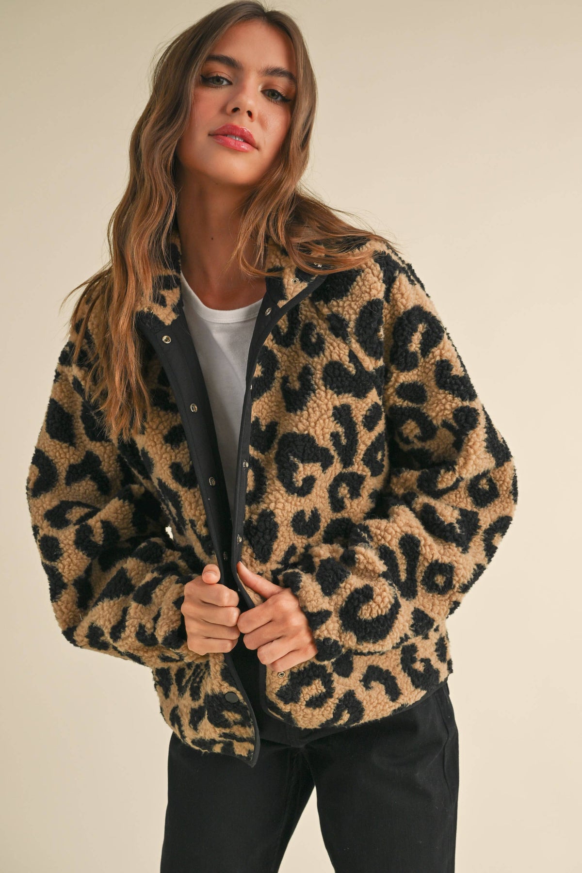 Leopard Fleece Jacket