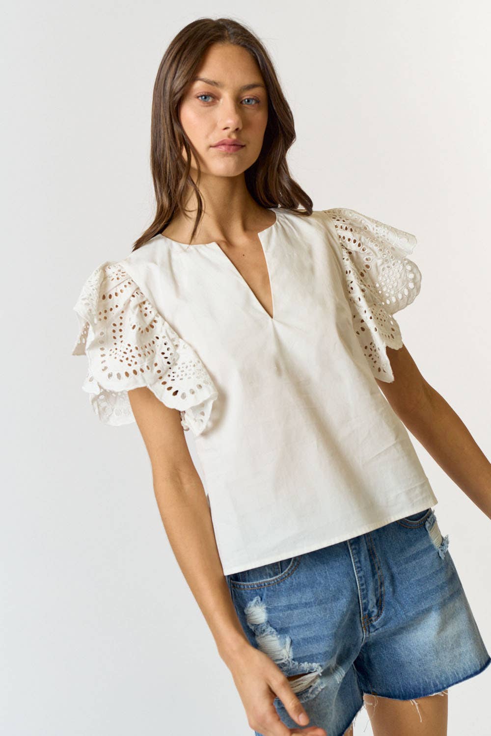 Amanda Eyelet Top