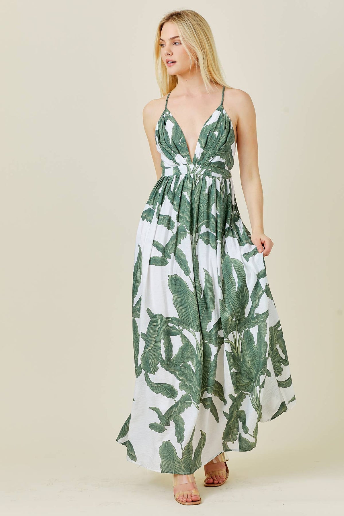 Leaf Print Dress