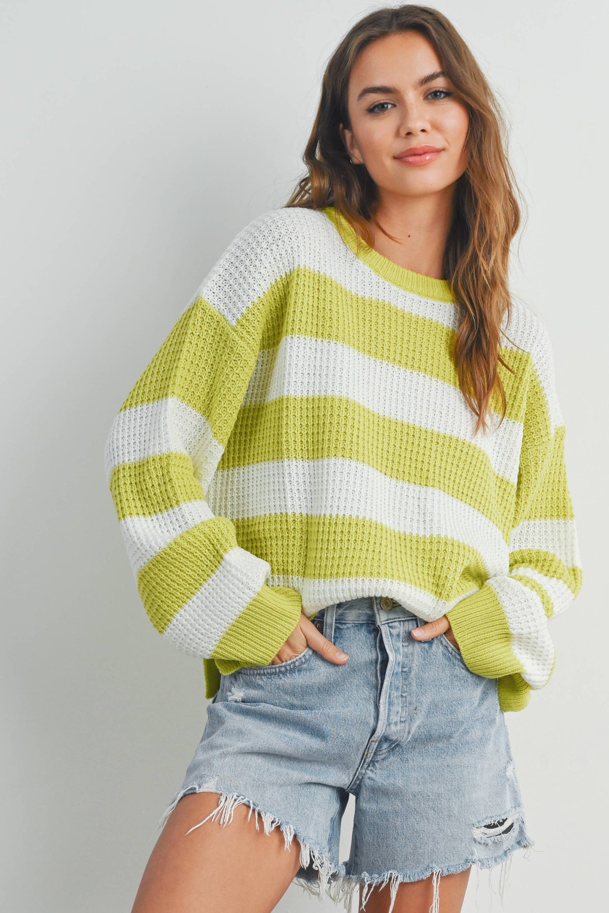 Striped Sweater Lime